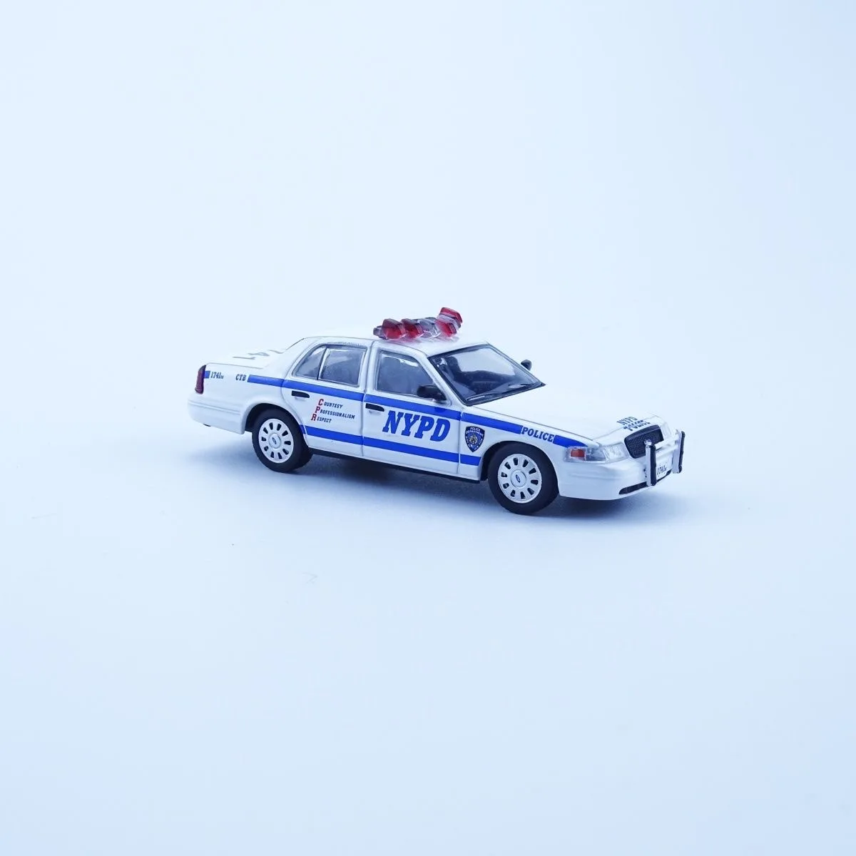 Mini 1/64 Ford Crown Victoria & NYPD New York Police Car set modello di auto in lega bianca/nera