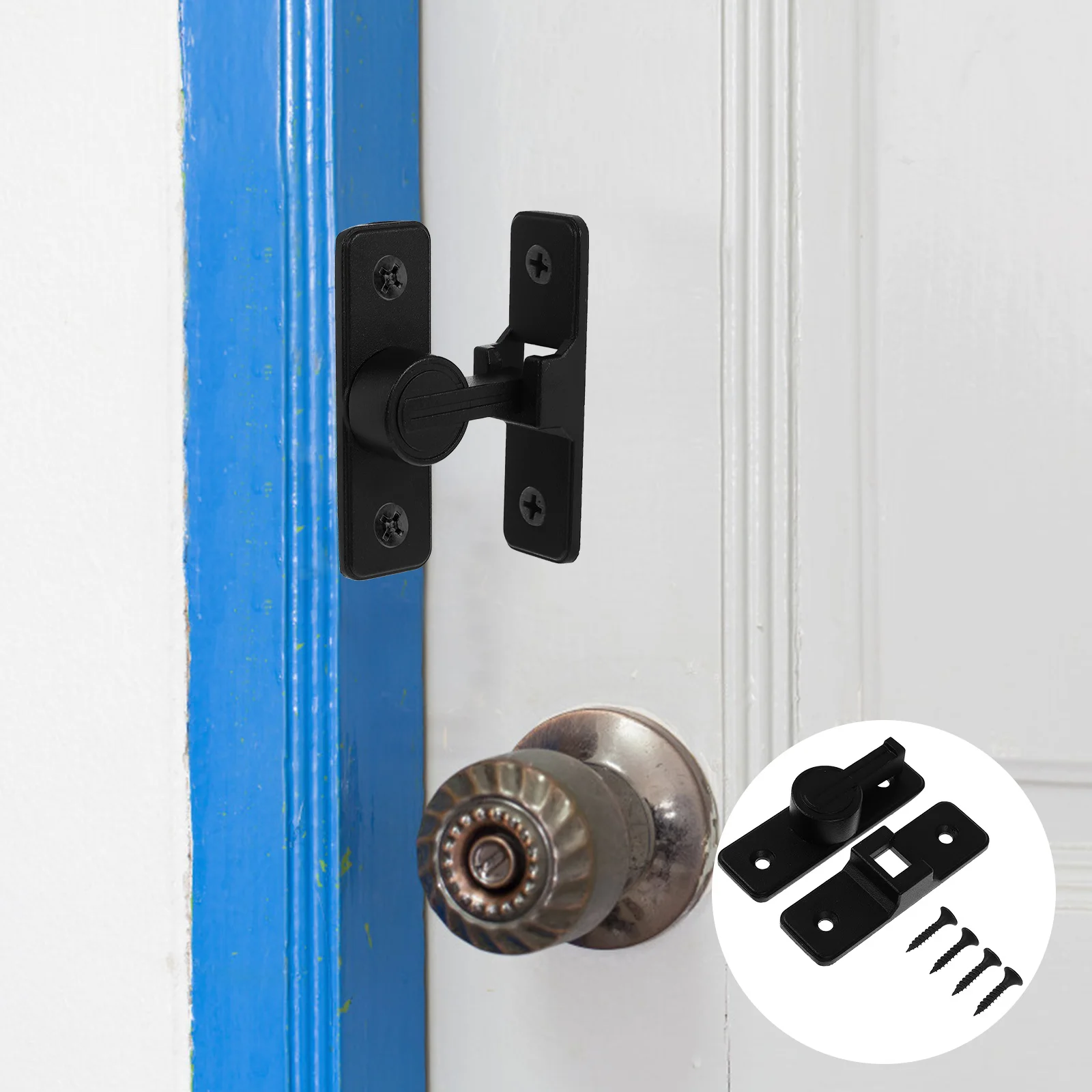 

Adhesive Right Angle Barn Gate Door Latch Security Zinc Alloy 90 Degree Flips Bolt Sliding Lock For Cabinet Gate Door Security
