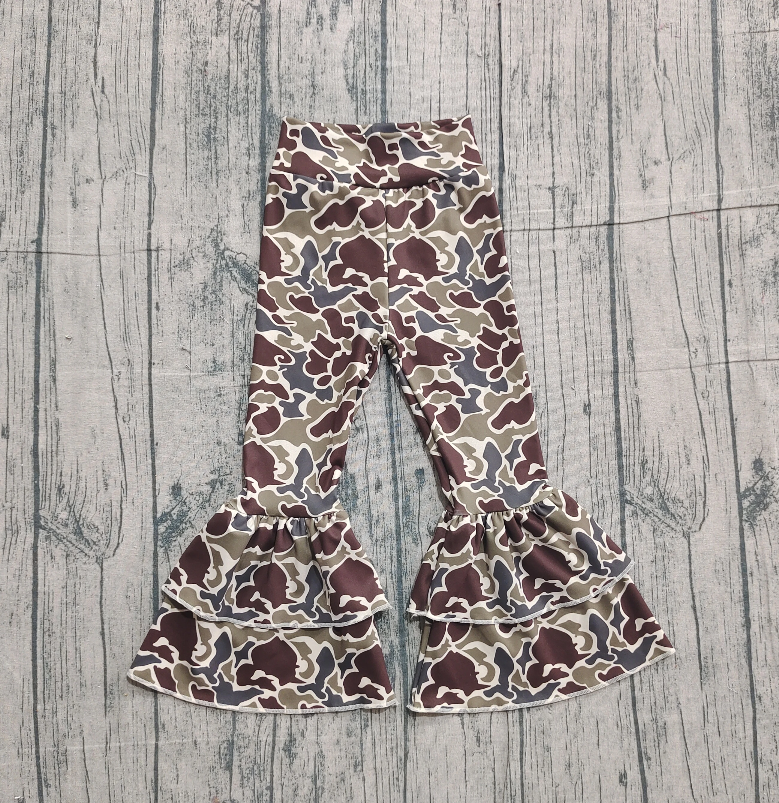 

Z1103-07 P0888 Детская осенняя одежда с камуфляжным принтом, детские брюки-клеш для йоги