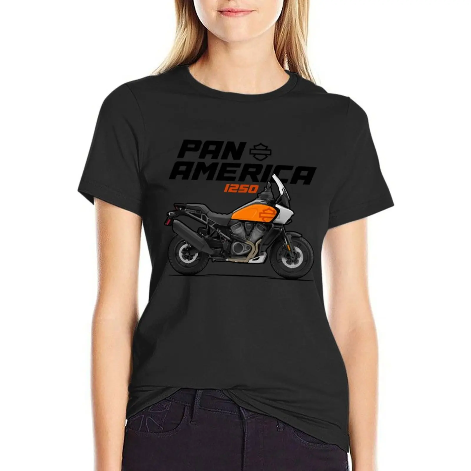 

HD Pan America 1250 - Orange T-Shirt sports fans summer clothes vintage clothes summer blouses woman 2025