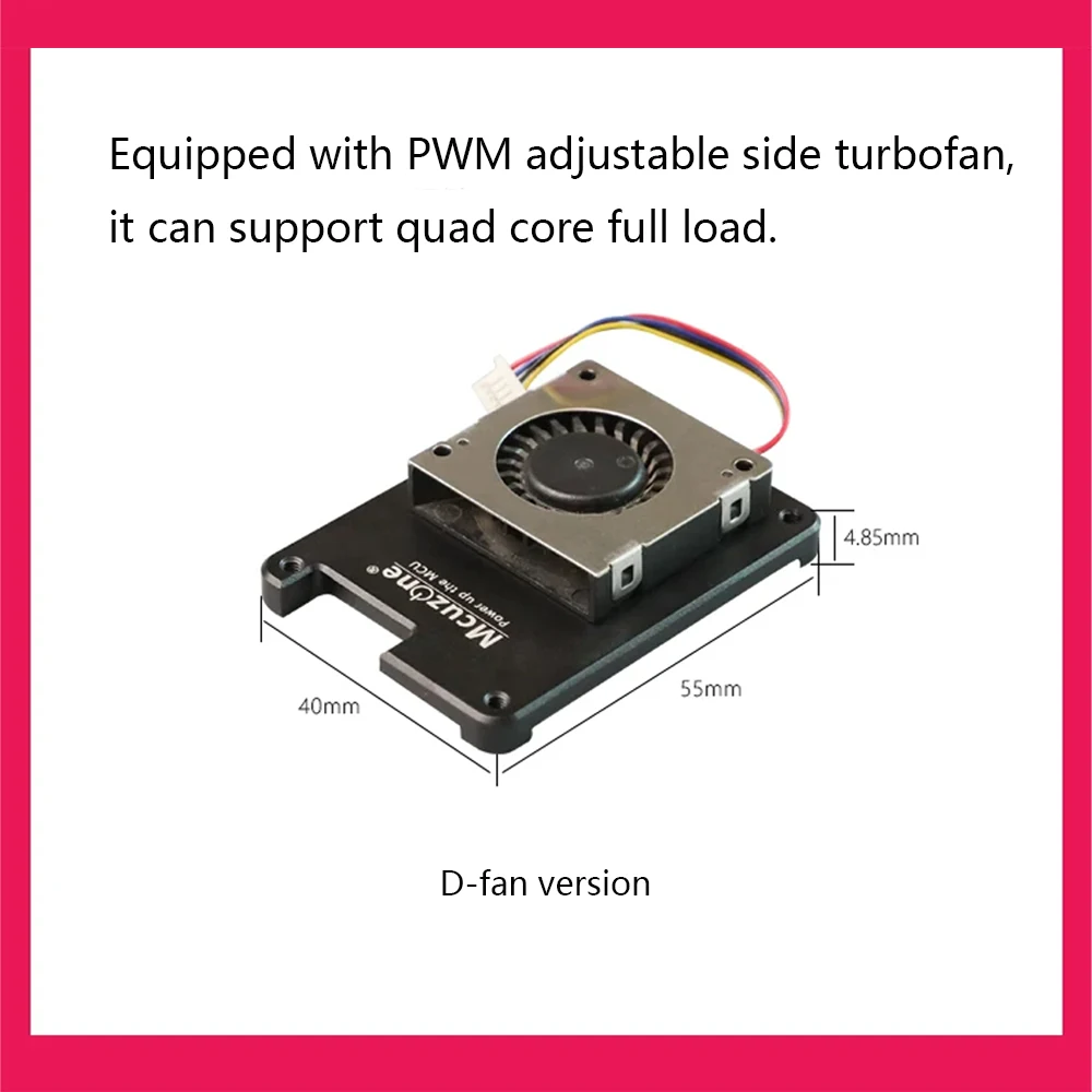 FireChip Raspberry Pi CM5 CNC Heat Sink Aluminum Alloy Durable Corrosion Resistant Thermal Conductivity