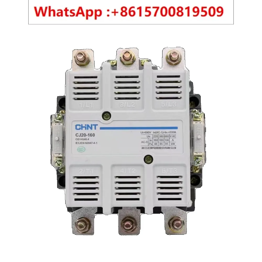 

Chint AC contactor CJ20-100 cj20-160 400 630A silver touchpoint single phase 220V 380V