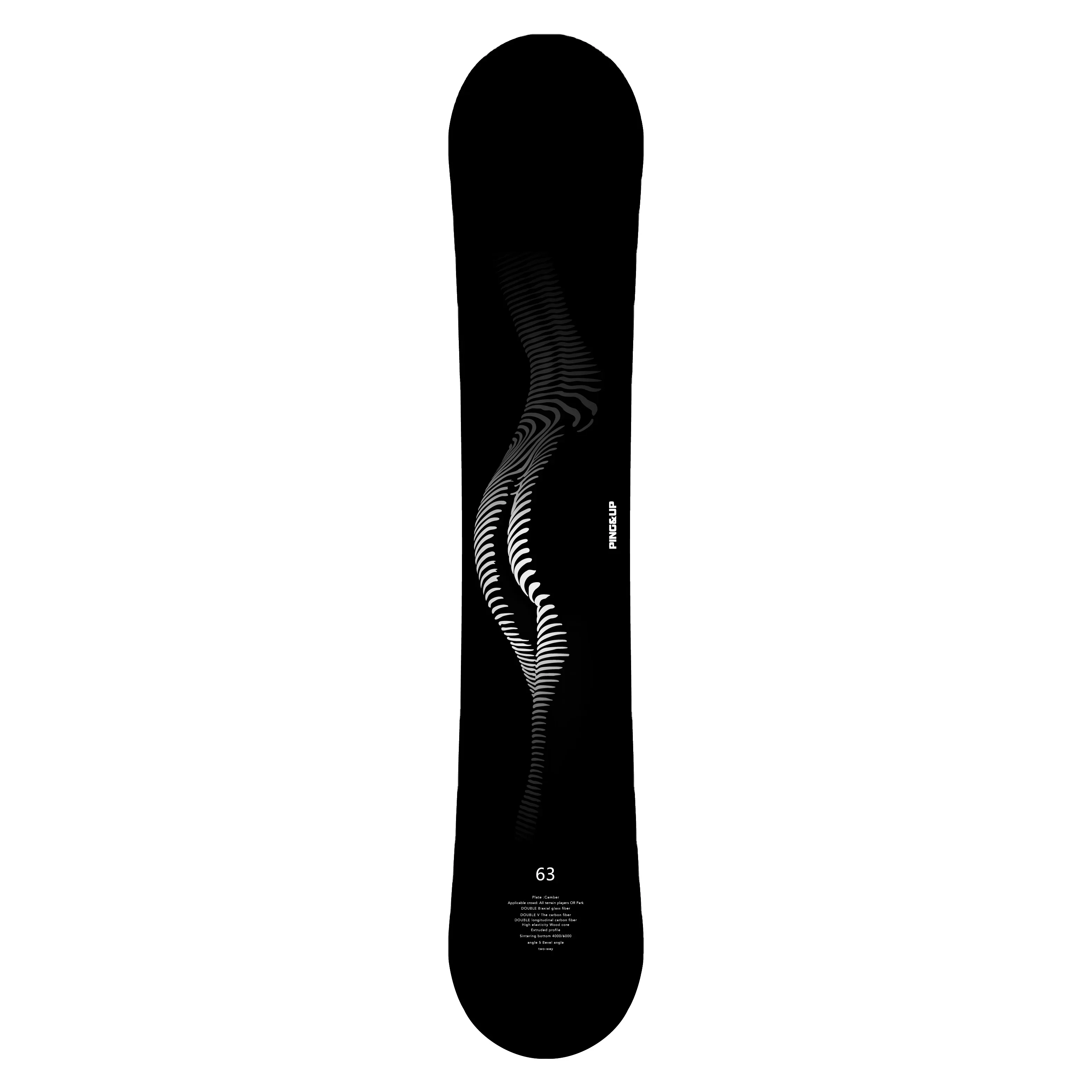 2024 Freestyle custoom in fibra di carbonio ODM snowboard per adulti