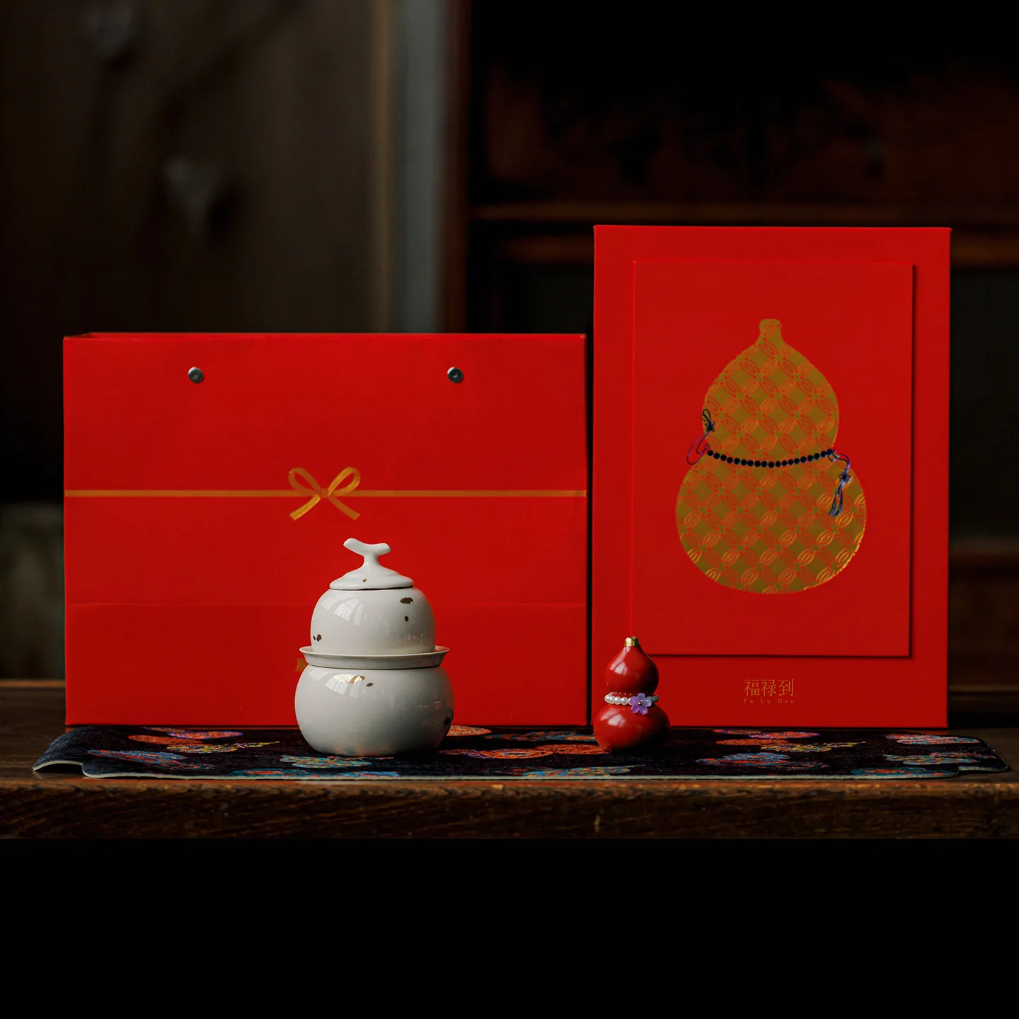 Gift box gourd express cup one person drink gift box set business elders tea set gifts New Year's gift
