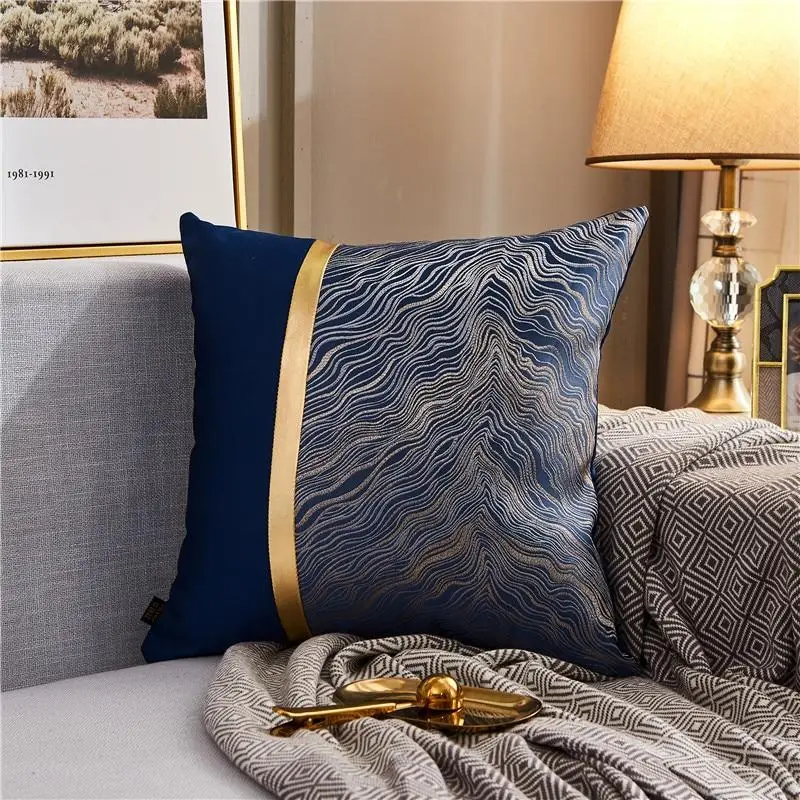 1Pcs 45x45cm Luxury Hot Stamping Cushion Pillow Cover Modern Simple Pillowcase Home New Year Decor Sofa Cushions Cover