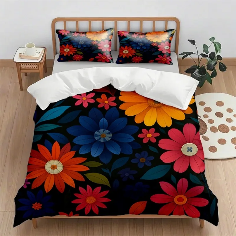 Digital printing quilt cover set 2pcs/3pcs holiday gift household quilt cover without sheet (quilt cover + pillowcase)