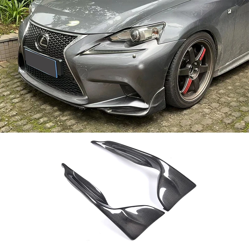 For the 2013 2014 2015 2016 Lexus IS200 IS250 front bumper block spoiler, carbon fiber front lip, corner body kit