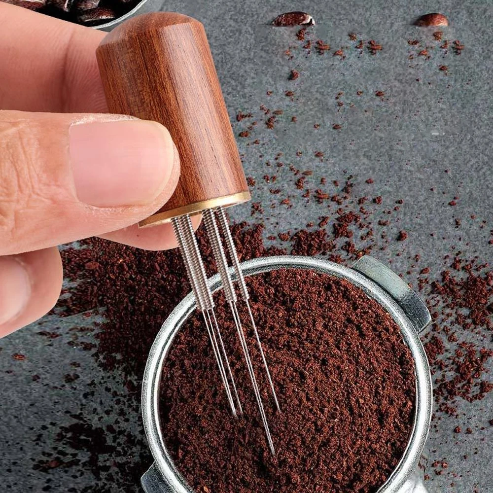 Stainless Steel Coffee Powder Tamper Espresso Powder Stirrer Distributor Leveler Tools Cafe Stirring Barista Accessories
