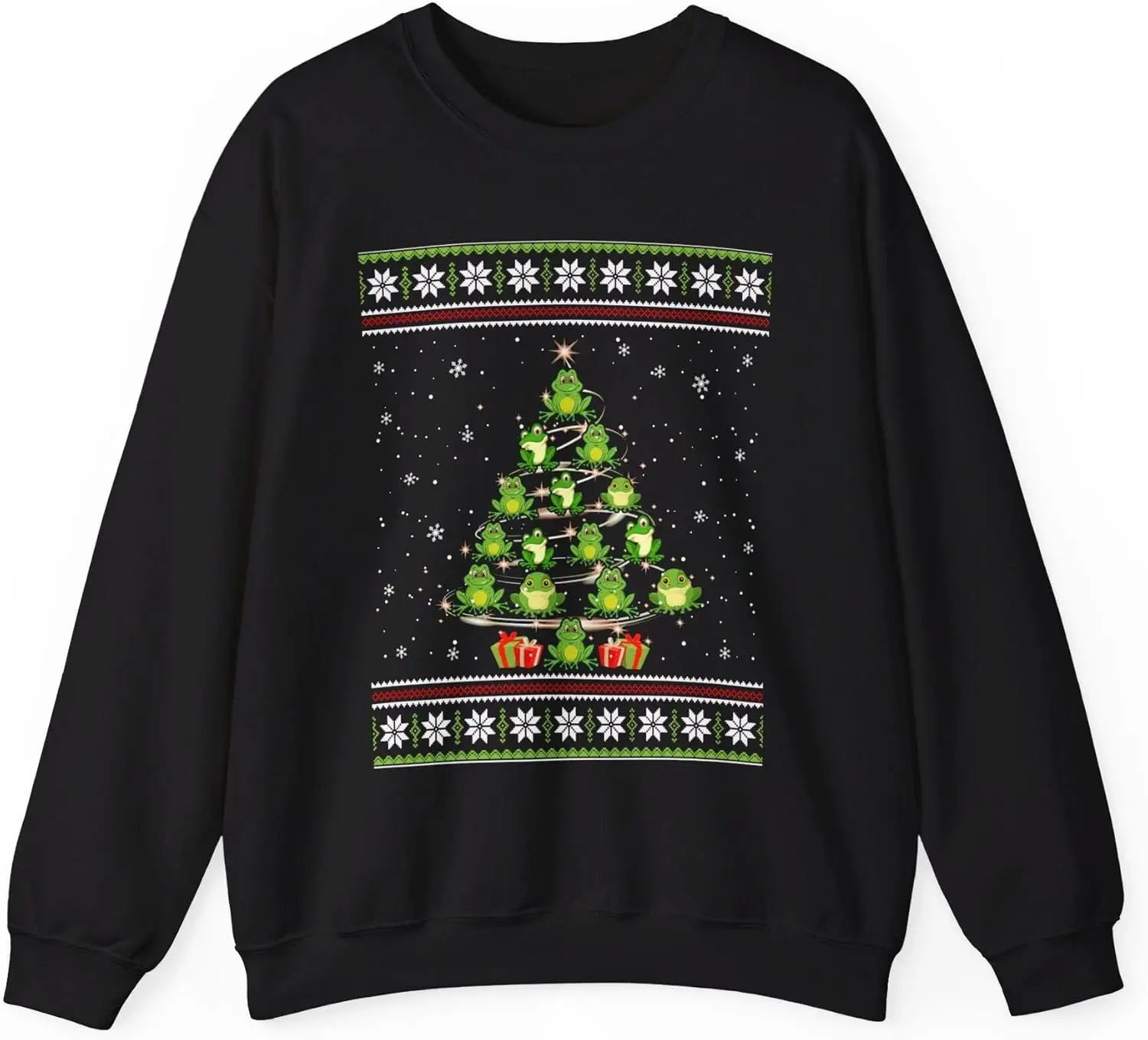 Happy Xmas Frogs Tree Cool Shirts Sweater - Merry Christmas Ugly Sweatshirt