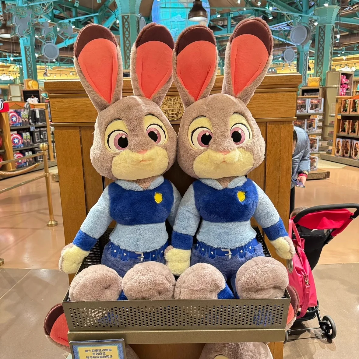 Super-sized 60CM Plush Toy Officer Judy Hopps from Zootopia at Shanghai Disneyland, Soft Stuffed Animal Gift for Children