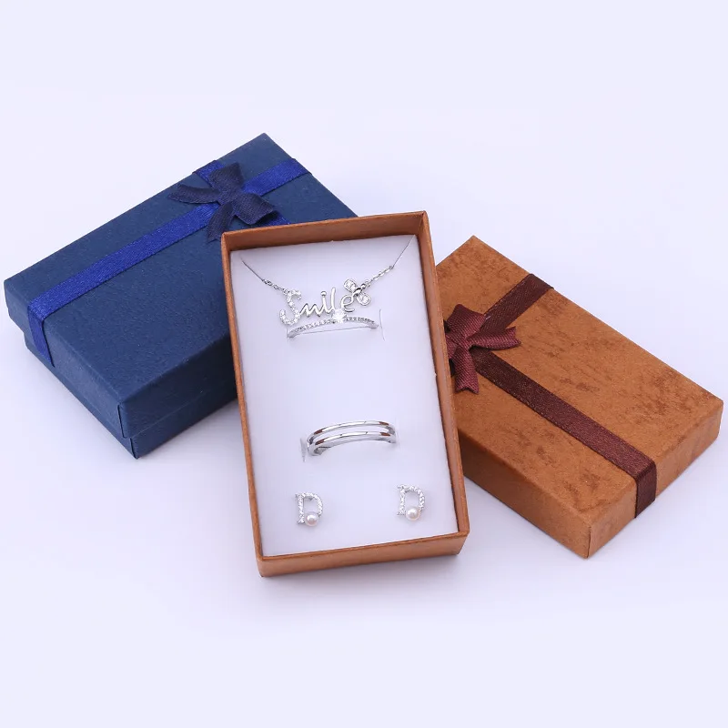 10pcs Travel Accessories Jewelry Organizer Gift Box 8x5cm Necklace Earrings Ring Storage Box Paper Jewellry Packaging Container