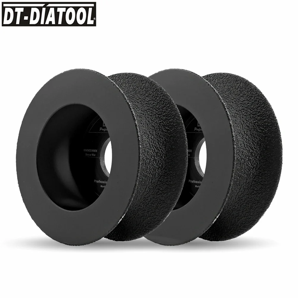 DT-DIATOOL Dia 85mm 1/2Pcs Diamond Grinding Wheel for Marble Granite Chamfering for Grinding Quartz and Ceramic Stone Grinder