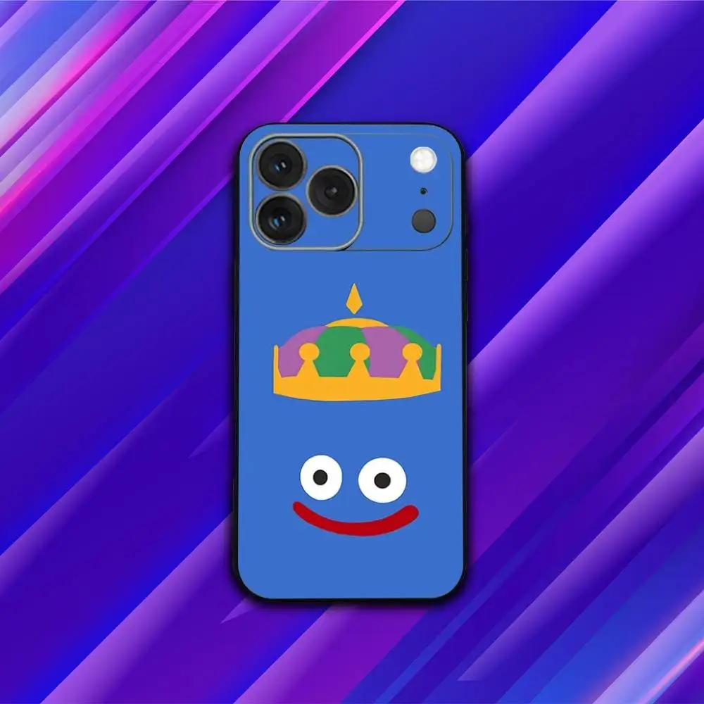 حافظة هاتف D-Dragon Slime Q-Quest لهاتف iPhone 17,16,15,14,13,12,11,Pro,Max,Plus,X,XS,SE4,E,Mini,Soft Black Case