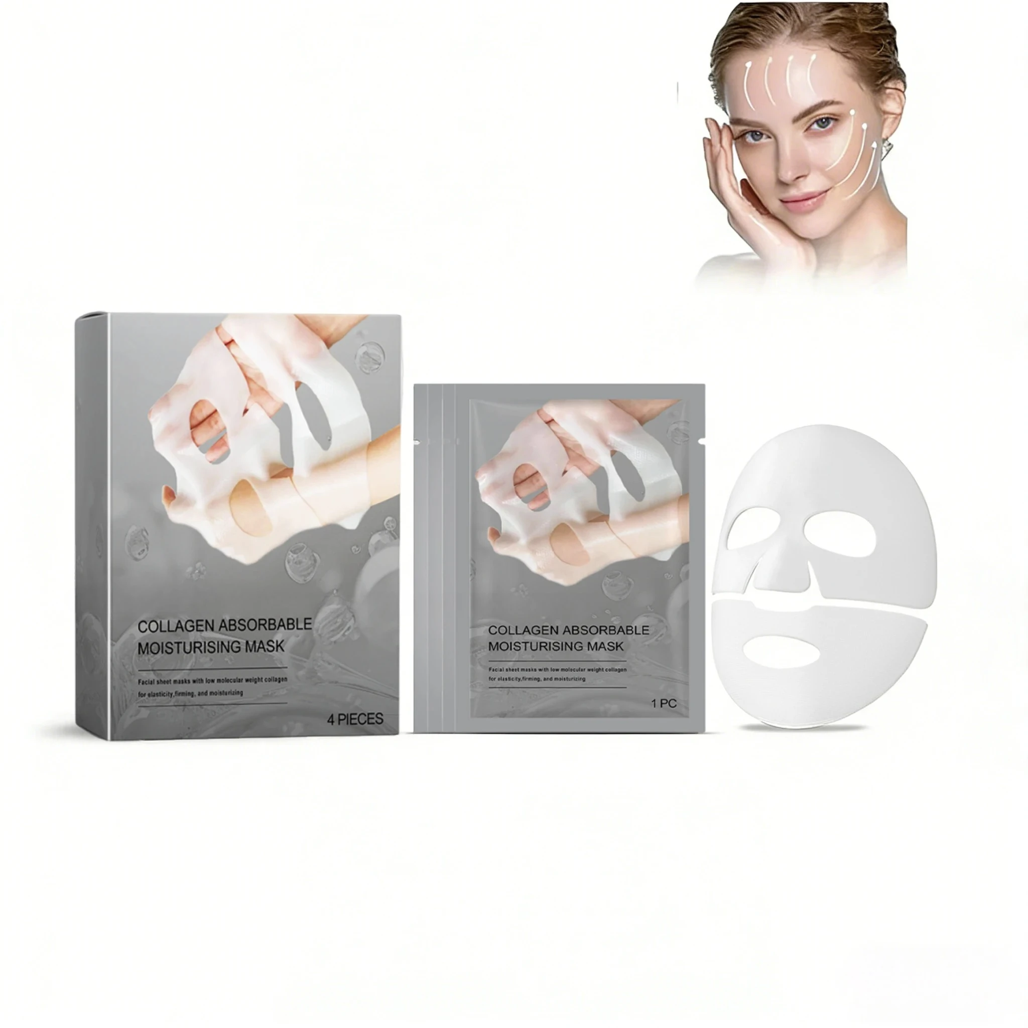 Deep Collagen Anti Wrinkle Lifting Mask Collagen Face Mask Overnight, Deep Collagen Mask for Lifting Firming Moisturizing view 2