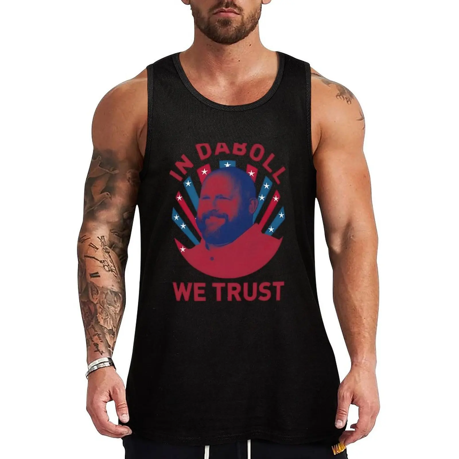 We Trust Brian Daboll Tank Top - Débardeur imprimé d'été, débardeur graphique sans manches pour la plage