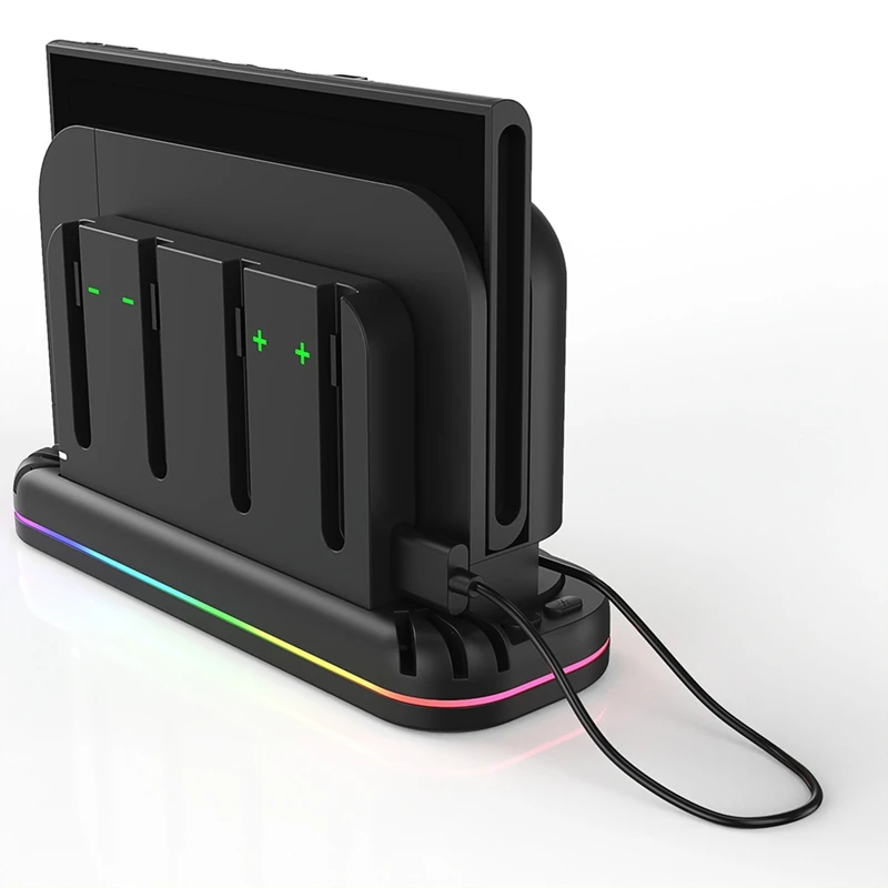 ⚡-super-sale for-switch-2-charger-console-cooler-base-with-rgb-light-external-game-console-stand-gamepad-charging-dock