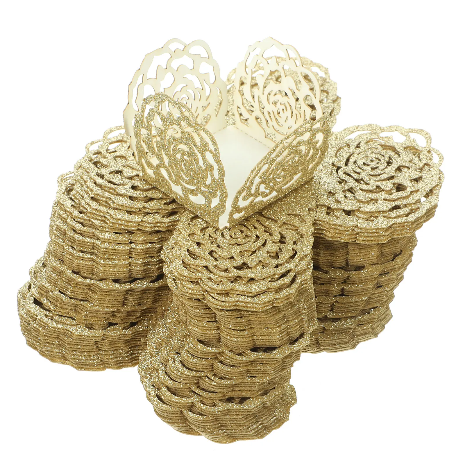 

50 Pcs Chocolate Tray Packaging Decorative Wrapper Party Paper Cups Square Candy Decoration Bride Lightweight Compact Creative
