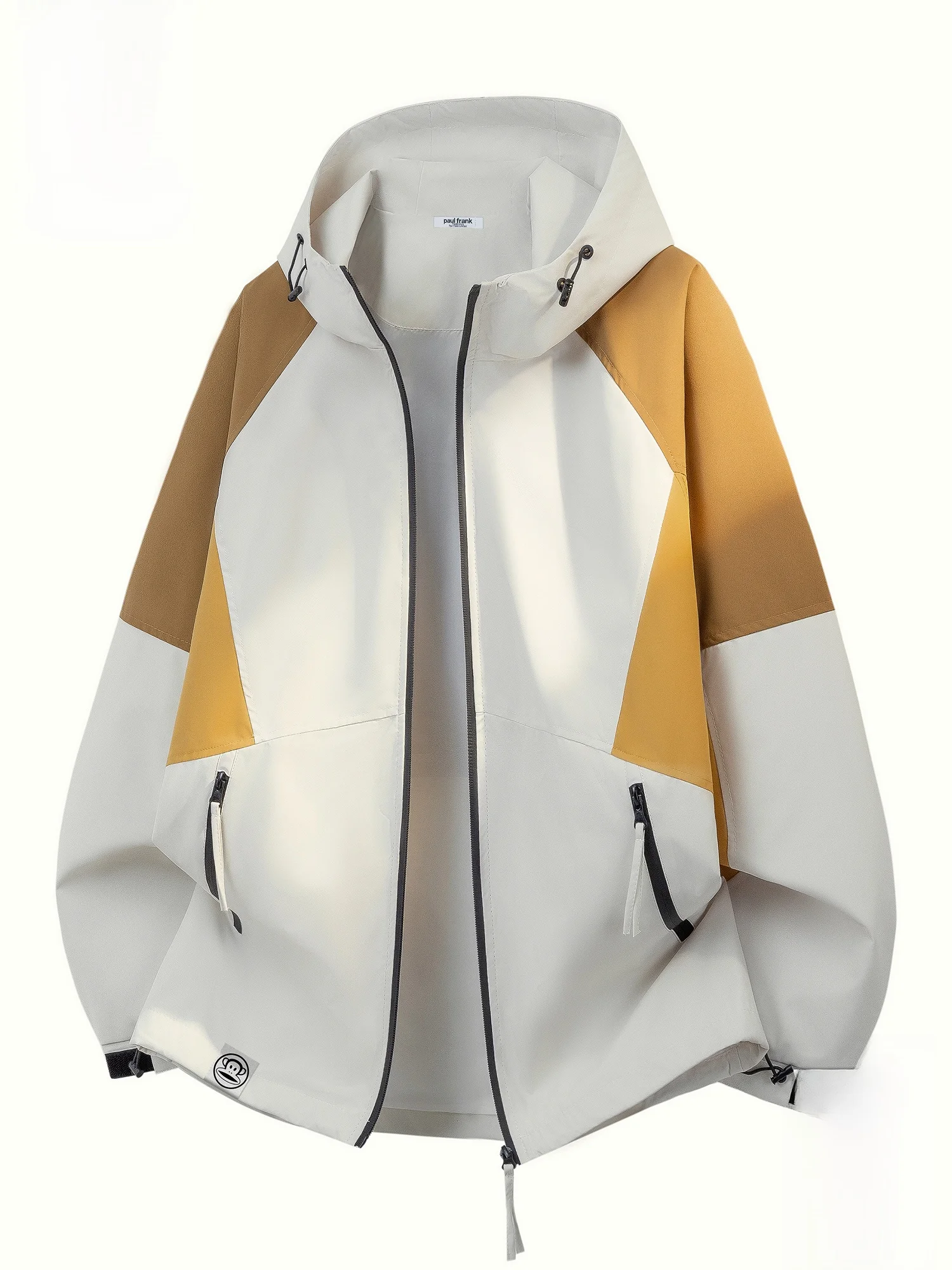 

Мужская весенняя повседневная куртка Paul Frank American Color Block с капюшоном, свободного кроя, из полиэстера, молодежная, трендовая