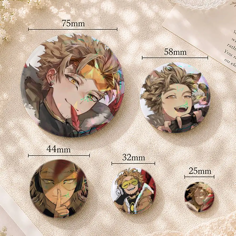 BNHA Hawks M-MHA Creative Tin Button Pins Brooch Badges Kids Gift