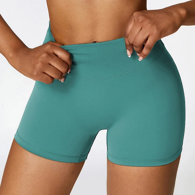 Short de Yoga de sport pour femmes taille haute hanche ascenseur fitness course cyclisme séchage rapide respirant Yoga short de yoga 3 points pour femmes