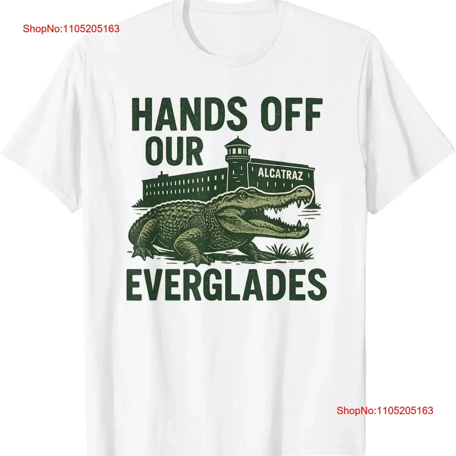 Hands Off Our Everglades Anti Alligator Alcatraz Protest T Shirt vintage Washed designer clothes Breathable Unisex Stylish