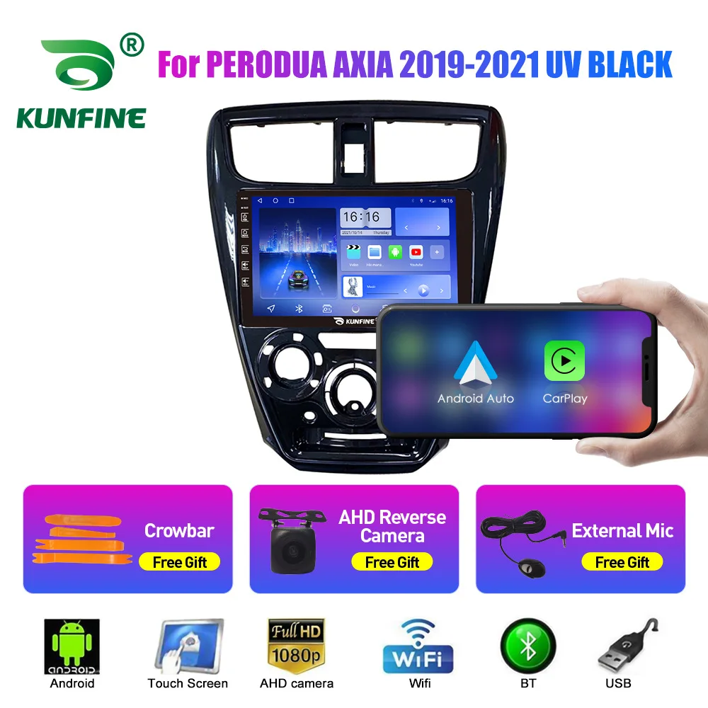 For Perodua AXIA 2019-2021 Gloss Black 9-inch Android Car GPS Navigation & Reversing Camera Integrated Unit
