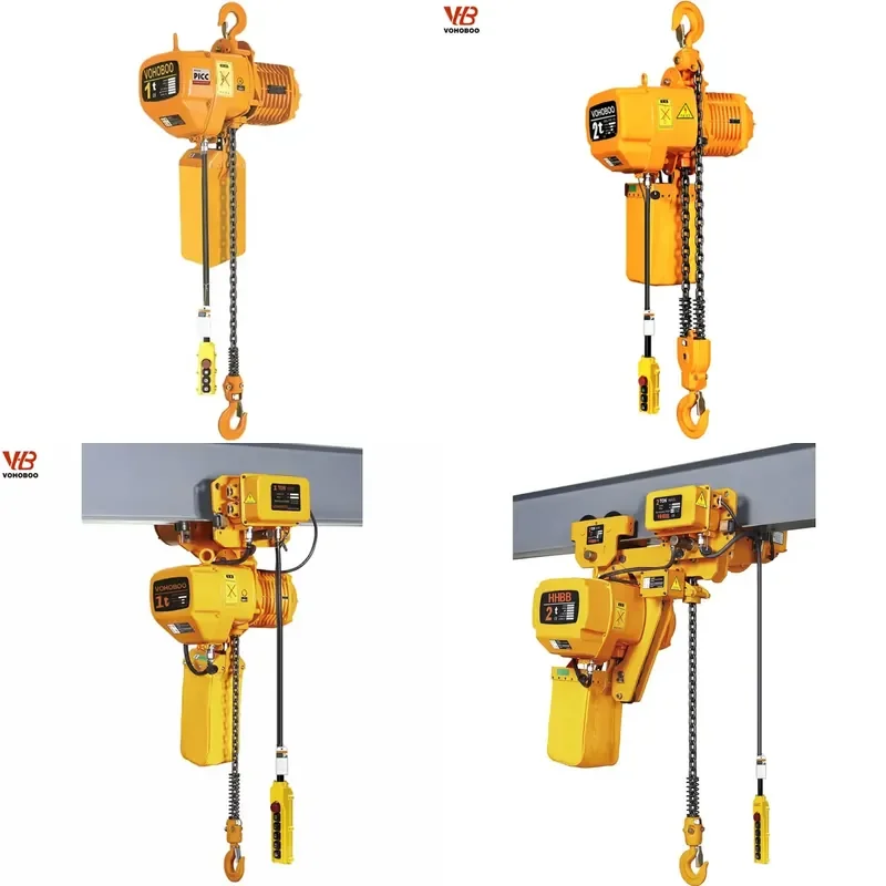 Recycling Machine 2026 China Suppliers' Electric Chain Hoist HHBB Model With Hook Trolley 1 10 Ton Capacity Construction