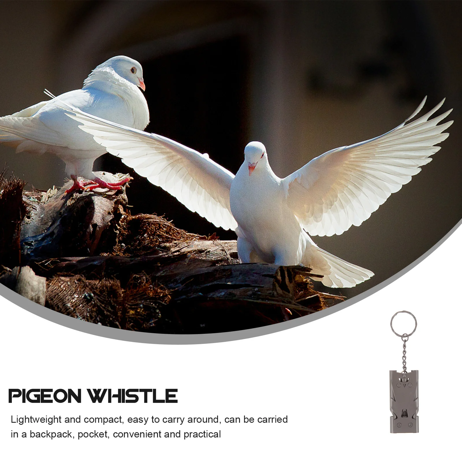 

Training Metal Bird Stainless Steel Bird Training Whistle For Pigeon Dog Pet Cage Outdoor Use Multipurpose Whistle Tool