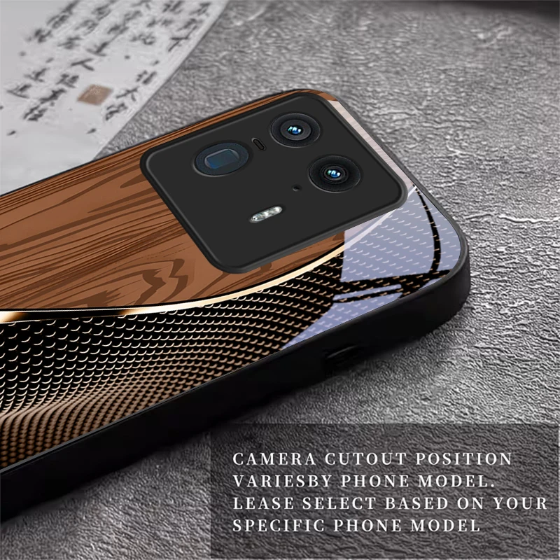 Fiber Gold Trim Black Glass Phone Case For Motorola Moto Edge 70 60 Fusion 50 Ultra 40 Neo 30 Pro 20Lite 60s 50Neo Black Cover view 6