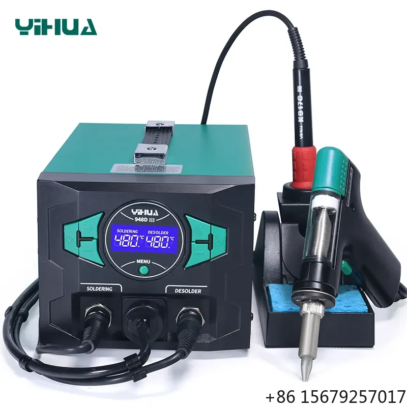 YIHUA 948D-III Electric Suction Gun Soldering Iron Station Welding Tool Solder Suck Phone Repair Vacuum Desoldering Station