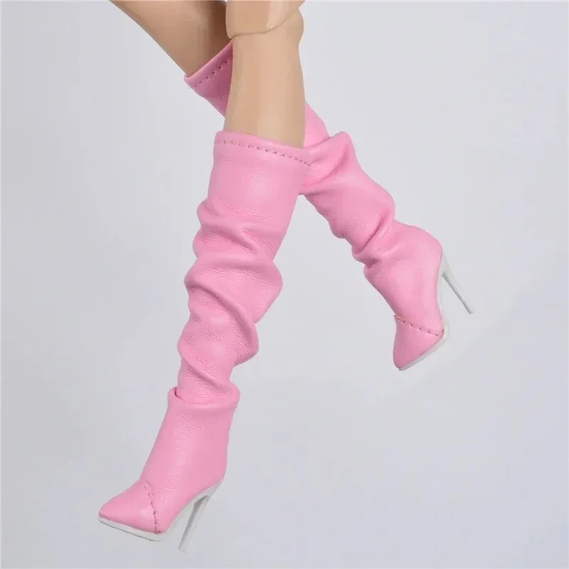 1/6 Scale Wrinkle Knee High Boots Trendy High Heel Shoes for 12inch Figure FR6.0 Nu.face 3.0 Fashion Royalty ⅡFR2 Kissmela