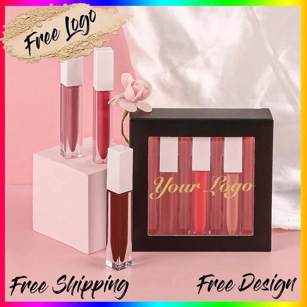 Juego De Maquillaje personalizado, lápiz labial líquido vegano, Etiqueta Privada, Libre De crueldad, Kit De Maquillaje profesional completo, venta al por mayor