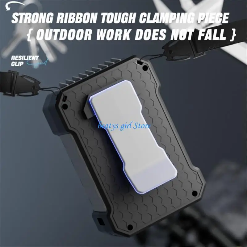 

C7AB 5V 2A Переносной вентилятор Перезаряжаемый портативный шейный вентилятор с питанием от USB шейный вентилятор 5 скоростей