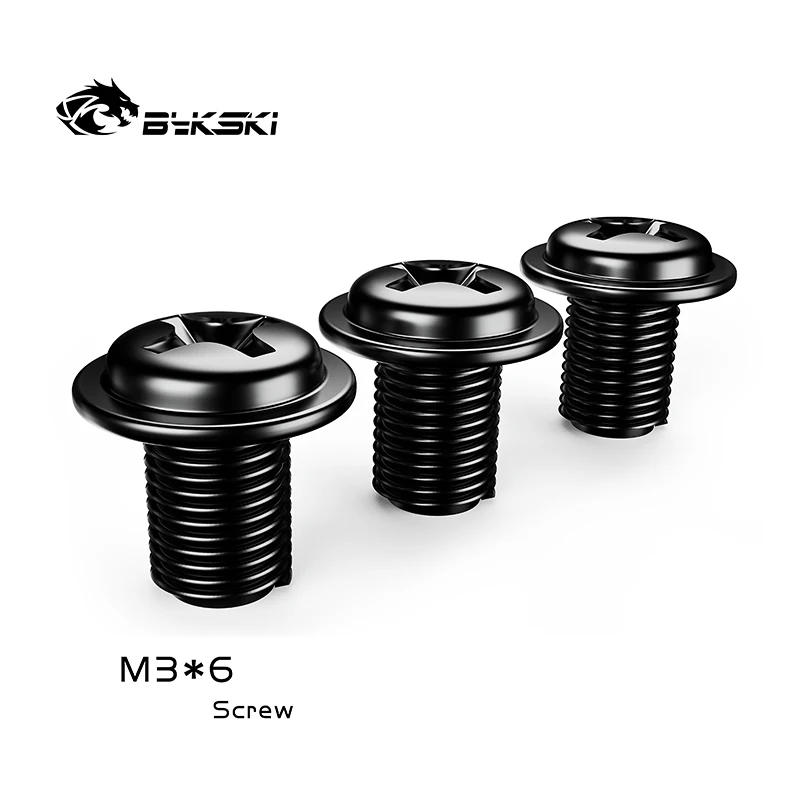 4 PCS/lot Bykski Water cooling row radiator mounting screws M3X6 computer components 6mm pc water cooling