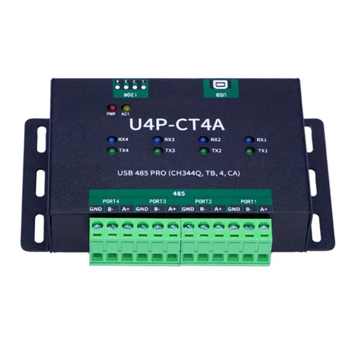 

SEMOIC USB Serial Port Module Industrial Grade USB to 4-Way RS485 Converter CH344Q Chipset Bidirectional Conversion Module