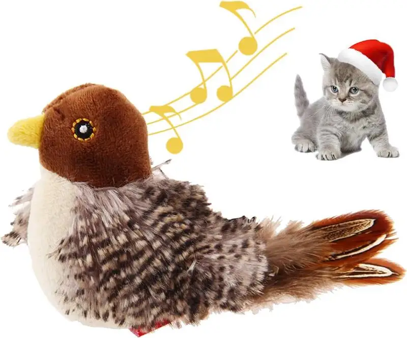 Cat Toys Chaser Simulate The Real Sounds Of Animals Native Feather Simulation Design Interactive Toys For Pet Toy