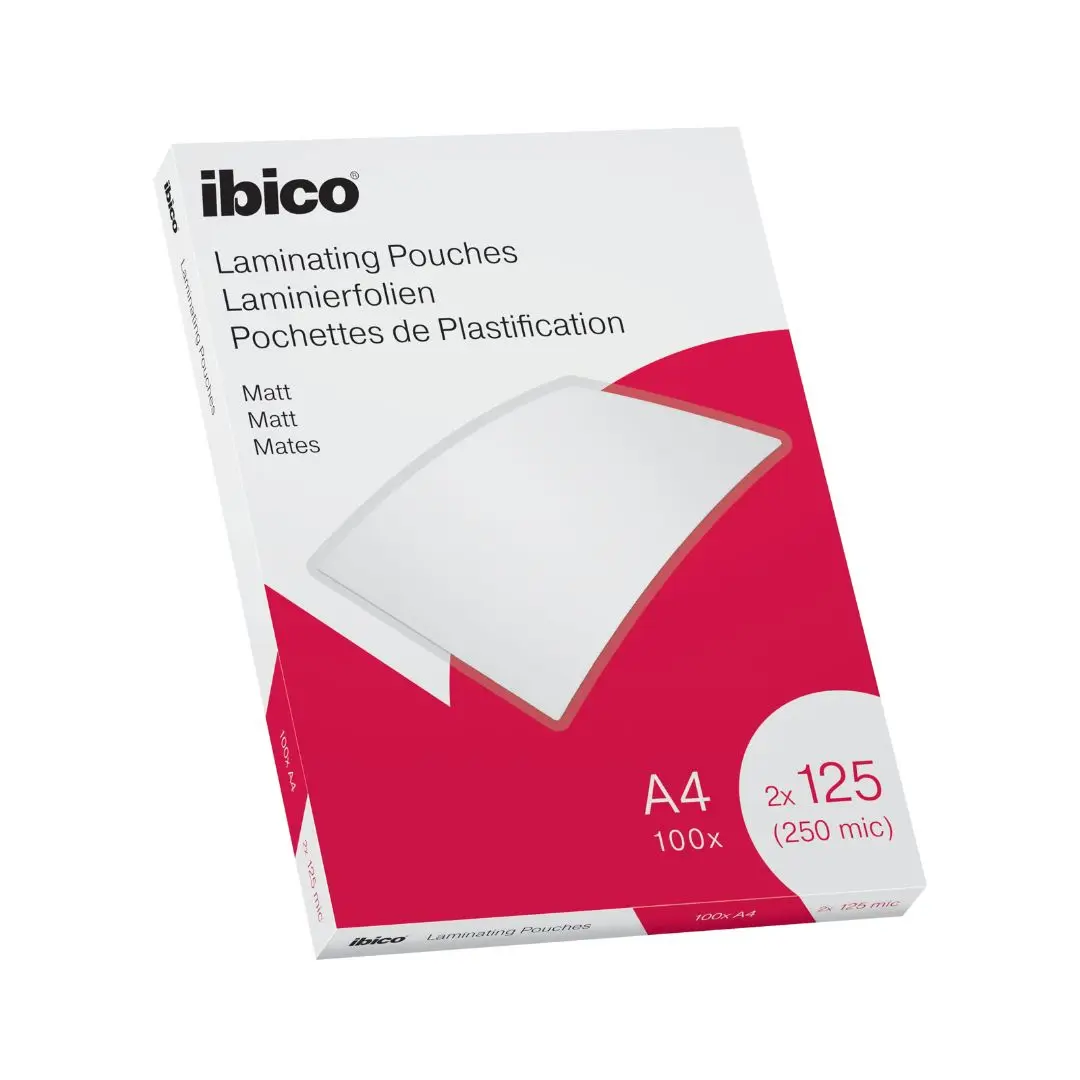 LAMINA PLASTIFICAR A4  O A3 IBICO 125 MICRAS IBICO – ACABADO BRILLO GLOSS