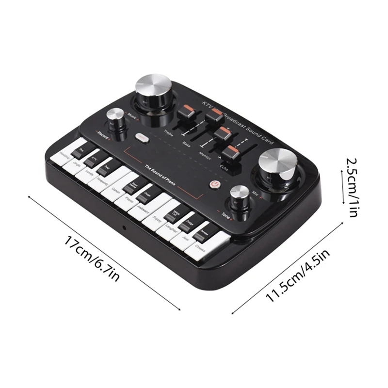 ABKV-KTV البث المباشر كارت الصوت تسجيل الصوت سطح المكتب الغناء اللاسلكية ضياع نقل التوصيل والتشغيل مغير الصوت