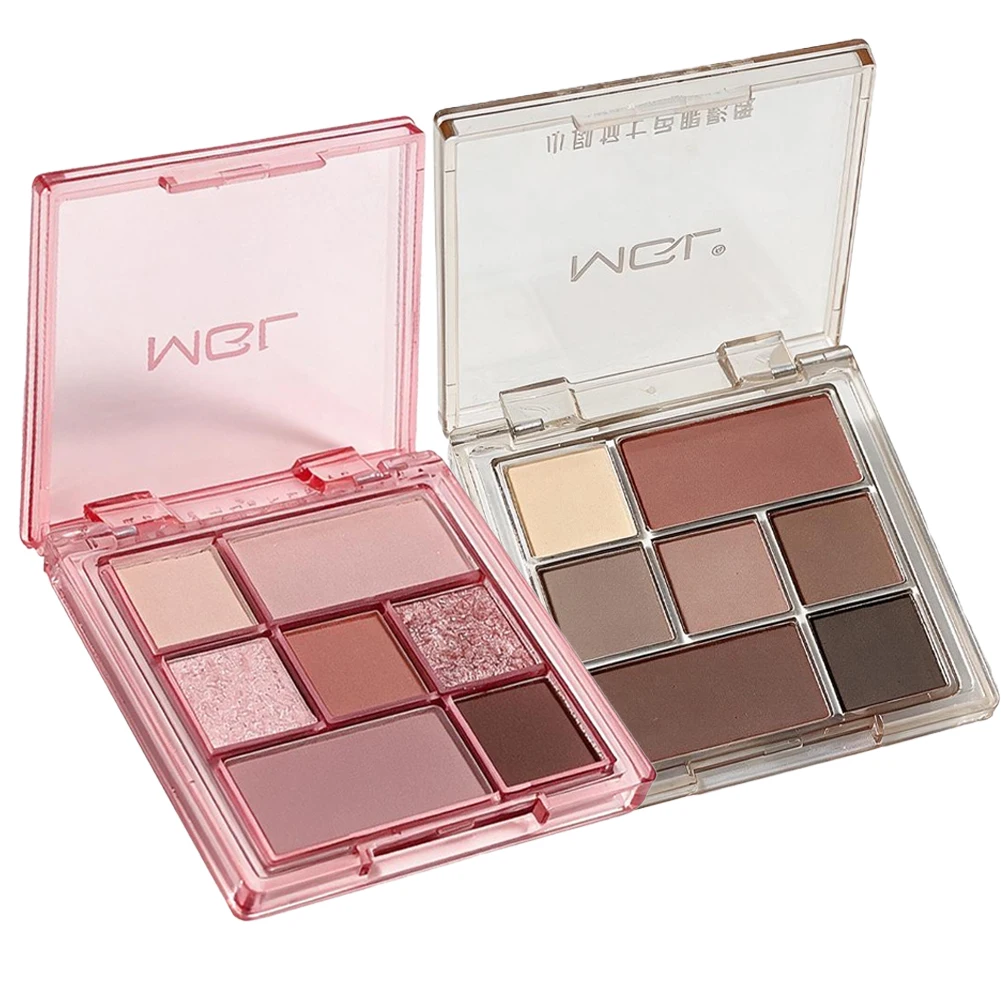 New 7 Color Eye Shadow Tray Low Saturated Powder Highlighter Contouring Full Matte Korean Eye Makeup Pigment Lasting Eye Makeup