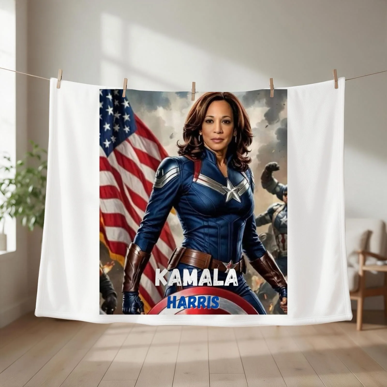Kamala harris Throw Blanket Heavy Blankets Sofas Of Decoration wednesday Furry Blankets
