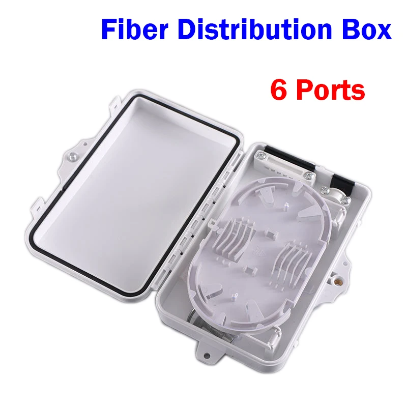 6 Cores Fiber Optic Distribution Box FTTH Terminal Data Information Box Drop Cable Protection