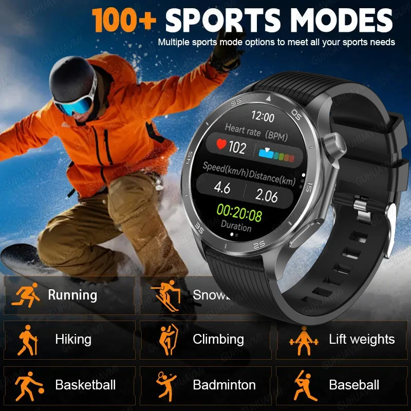 جديد لـ Xiaomi Ultra GPS سوار ذكي AMOLED بلوتوث دعوة ساعات مقاومة للماء للرجل معدل ضربات القلب الرياضة المقتفي ساعة ذكية