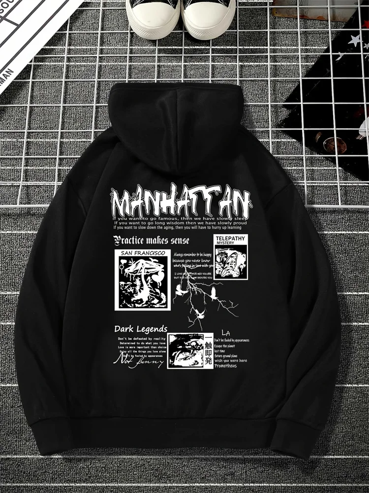 

Осенне-зимняя мужская повседневная и стильная толстовка с капюшоном и буквенным принтом голубя, пуловер для бега, уличная толстовка с капюшоном, S-3XL