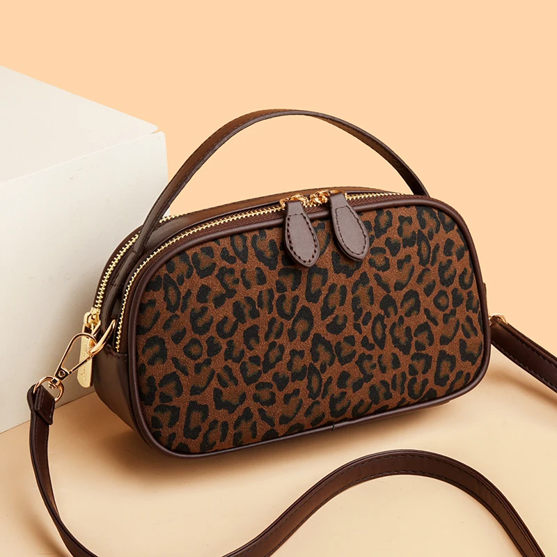 

Новая женская модная кожаная сумка с леопардовым принтом, женская сумка высокого качества в стиле ретро, женская роскошная дизайнерская сумка через плечо