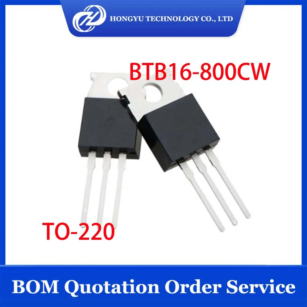 10 Pieces/Lots Wholesale BTB16-800CW BTB16-800C BTB16-800 BTB16 800CW TO-220 TRIACs IC Chipset New Stocks