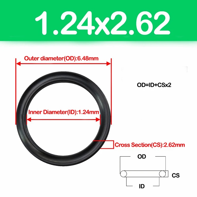 WD CS 2.62mm,Black NBR X-Ring,Four Lip Seal Ring,Nitrile Rubber,for Hydraulic Cylinders,Piston rods.Inner Diameter1.24-247.32mm