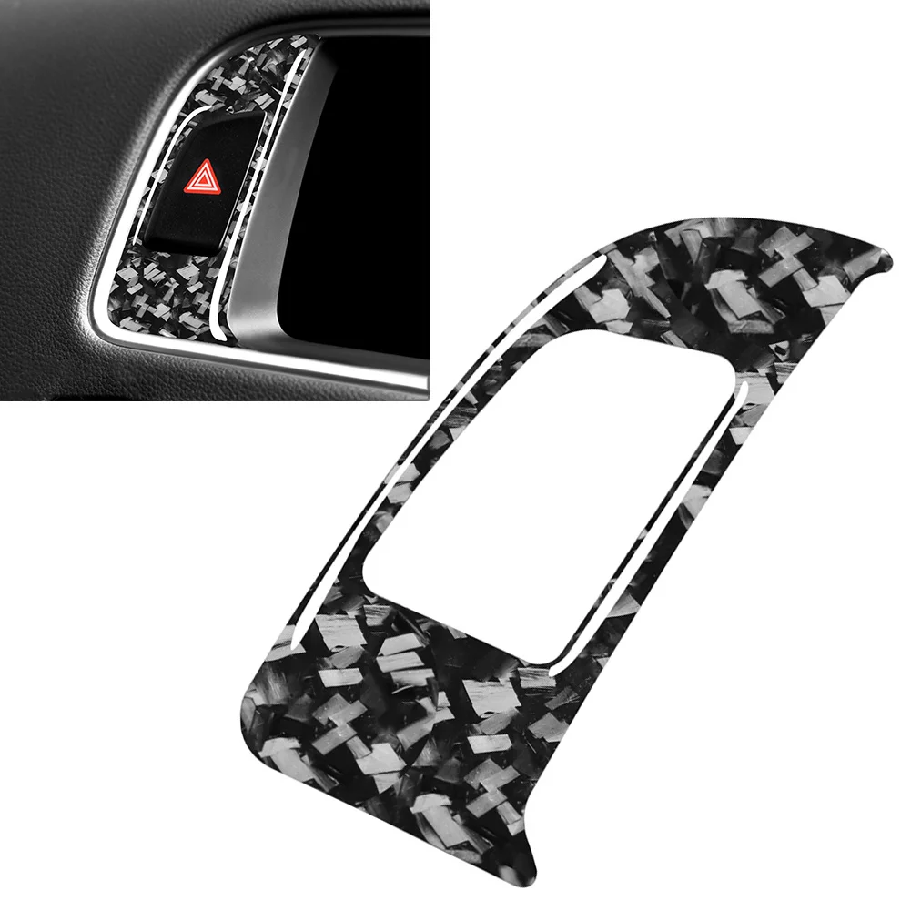 RHD Car Display Screen Panel Warning Lamp Button Cover Trim Forged Pattern For Audi Q5 SQ5 2009-2017