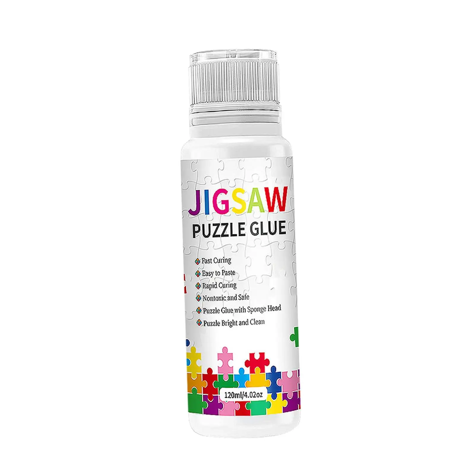 Clear Puzzle Adhesive with Sponge Applicator, 120ml for Large Jigsaw Puzzles
