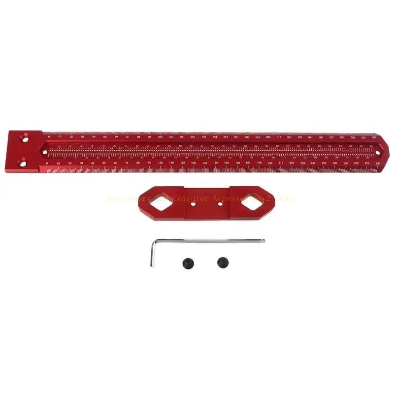 لنوع T من النوع Tworkorking Scriber Ruler 12in/16in خط المقياس السرج مربع تخطيط ساقية سائق الألومنيوم من أجل Carpente