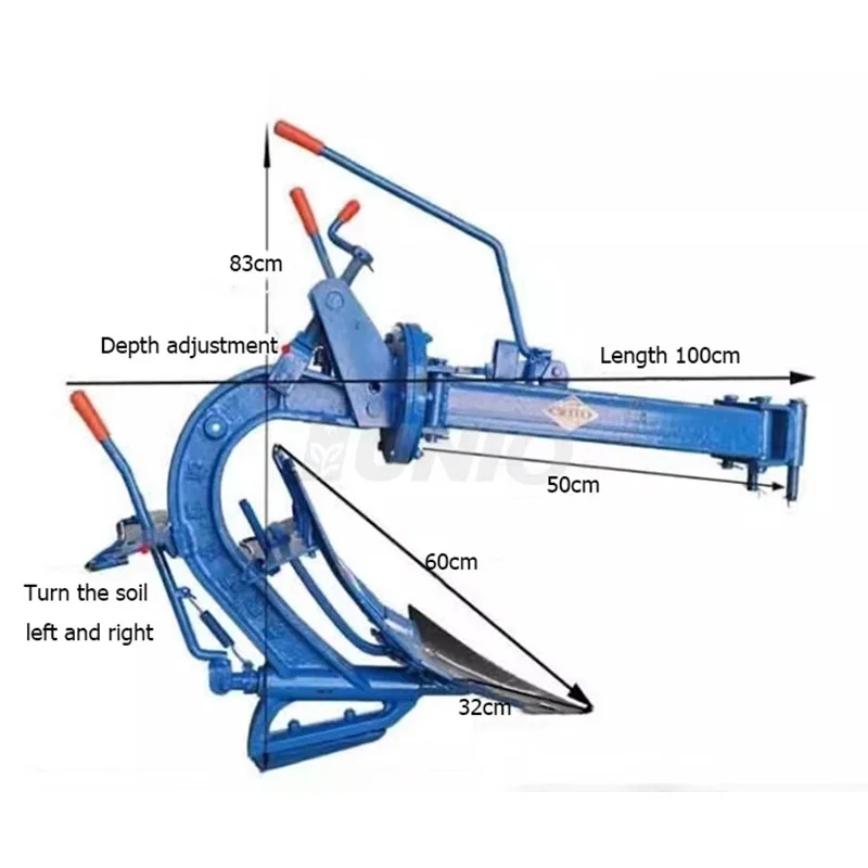 

High Quality Micro Tillage Rotary Tiller Double Plough For Small Planting Gullies